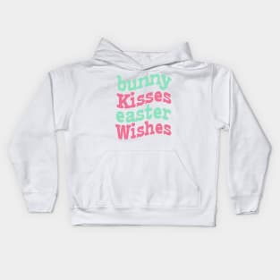 Bunny kisses Easter wishes Kids Hoodie